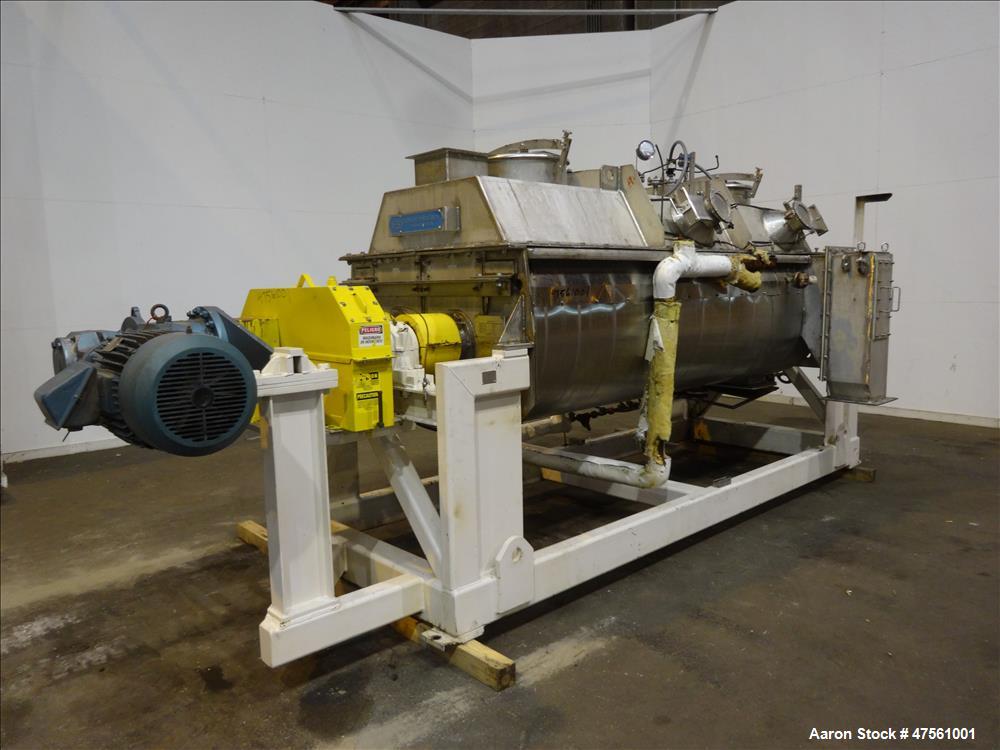 Used Komline-Sanderson Nara Paddle Dryer-Processor, Model 6W-250.