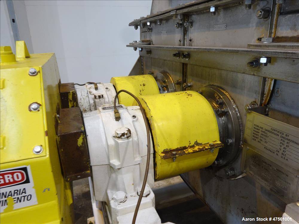 Used Komline-Sanderson Nara Paddle Dryer-Processor, Model 6W-250.