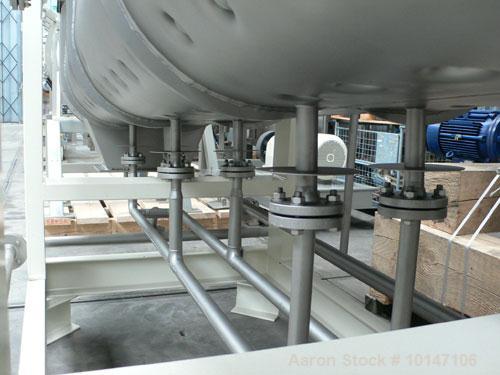 Used Reconditioned Nara 4W-037 Continuous Paddle Dryer.  316L Stainless steel.  Capacity 24 cubic feet (680 litres), trough sizes 31" x  126" (800 x 3200 mm), manhole 29" x  21" (745 x 545 mm).  (2) ...