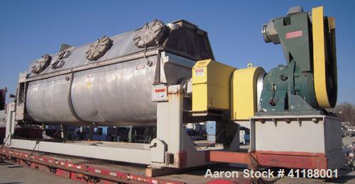 Used Komline Sanderson NARA Paddle Dryer/Processor, Model NPD-9W-800. 316L stainless steel jacketed trough approximately 228" long x 65" wide x 45" deep, 800 square feet of heat transfer area, rated ...