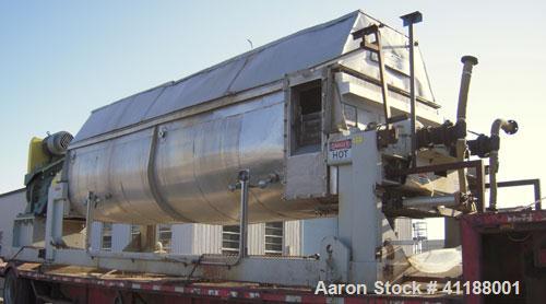 Used Komline Sanderson NARA Paddle Dryer/Processor, Model NPD-9W-800. 316L stainless steel jacketed trough approximately 228" long x 65" wide x 45" deep, 800 square feet of heat transfer area, rated ...