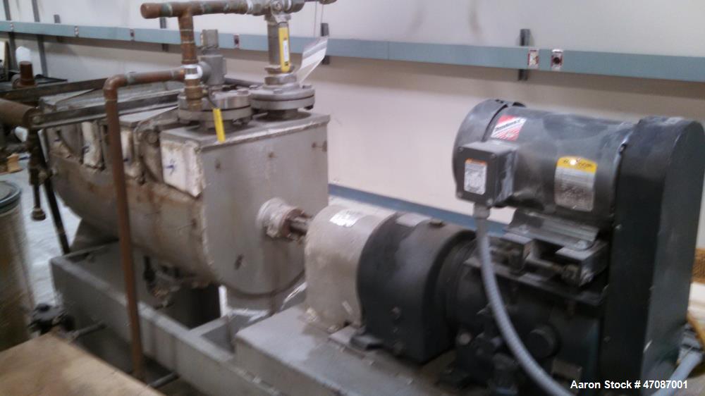 Used Porcupine Processor, 12" Diameter x 3' Long Shaft. 12.2 Surface square foot.; 5.9 Jacket square foot. Trough; 316 stainless steel. Vessel operating pressure - full vacuum to 50 psig. Porcupine a...