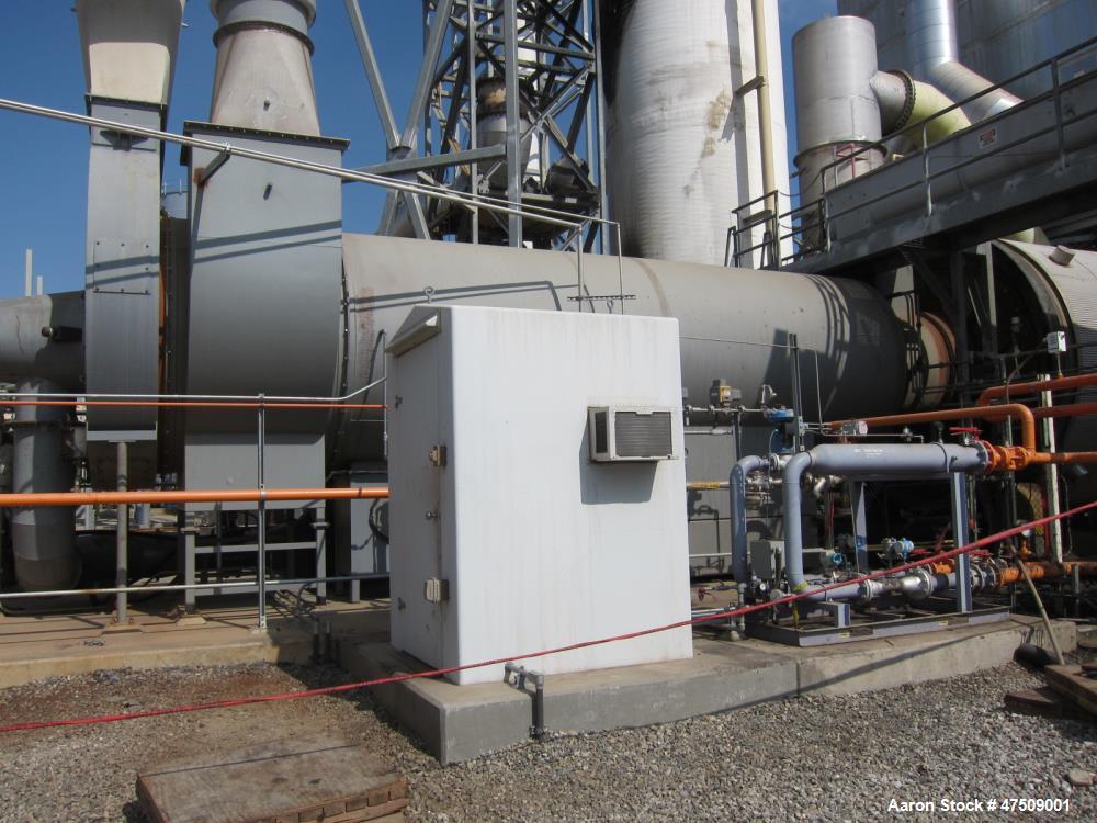 Used Baker Rullman BioSolids Dryer, Model SD125-48, (3) Triple Pass design. Insulated drum is 13'-1/2" diameter X 44'-3/4" long c/c of running bands. 3 Concentric cylinders, Rated 21.4 MMBtu/hr. Cons...