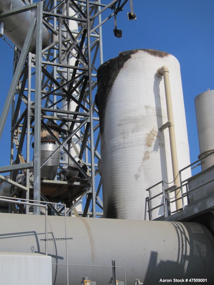 Used Baker Rullman BioSolids Dryer, Model SD125-48, (3) Triple Pass design. Insulated drum is 13'-1/2" diameter X 44'-3/4" long c/c of running bands. 3 Concentric cylinders, Rated 21.4 MMBtu/hr. Cons...