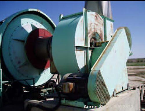 USED: MEC triple pass rotary dryer, 10'0" diameter x 40'0" long.Includes feeder system; 35 ml cfm fan system with cyclone; 24"Linkbelt drive; 150 hp, 35000 cfm fan system with cyclone; 24" diameter x...