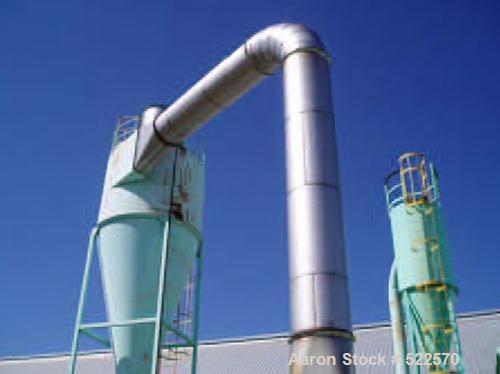 USED: MEC triple pass rotary dryer, 10'0" diameter x 40'0" long.Includes feeder system; 35 ml cfm fan system with cyclone; 24"Linkbelt drive; 150 hp, 35000 cfm fan system with cyclone; 24" diameter x...