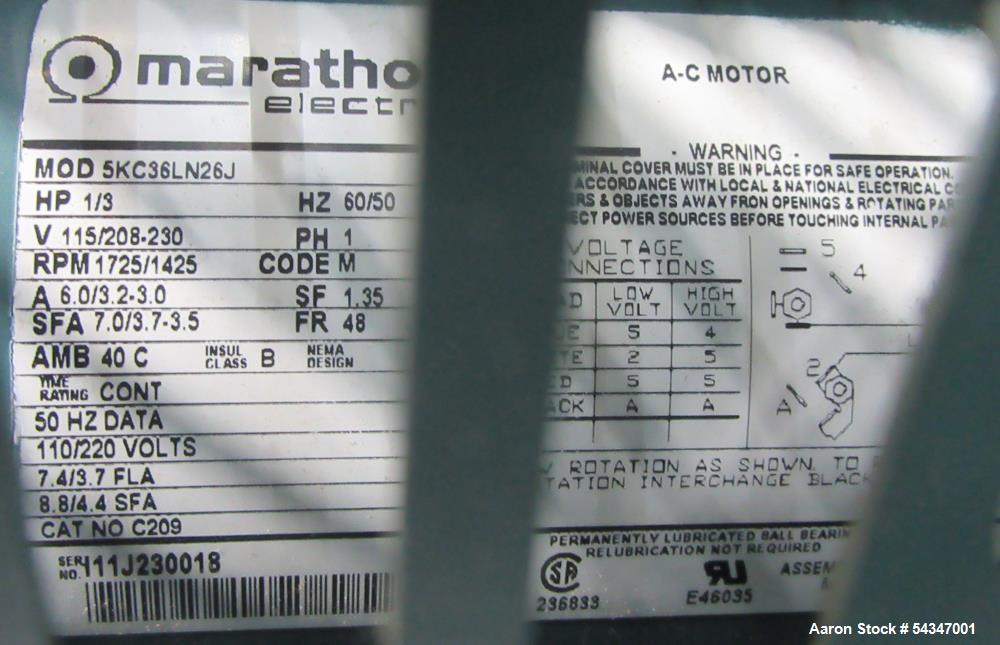 Used Grieve Model 323 Bench Oven – 36" x 22" x 42", 150°F, 5 Shelves