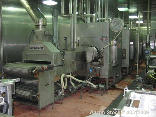 Used Enviro-Pak oven, model 40-42-18-111. Thermal Zone full impingment oven, (3) independent thermal zones.  Includes: (1) shuttle conveyor, 41" wide x 7' long, powered.  (1) shuttle conveyor, 38" x ...