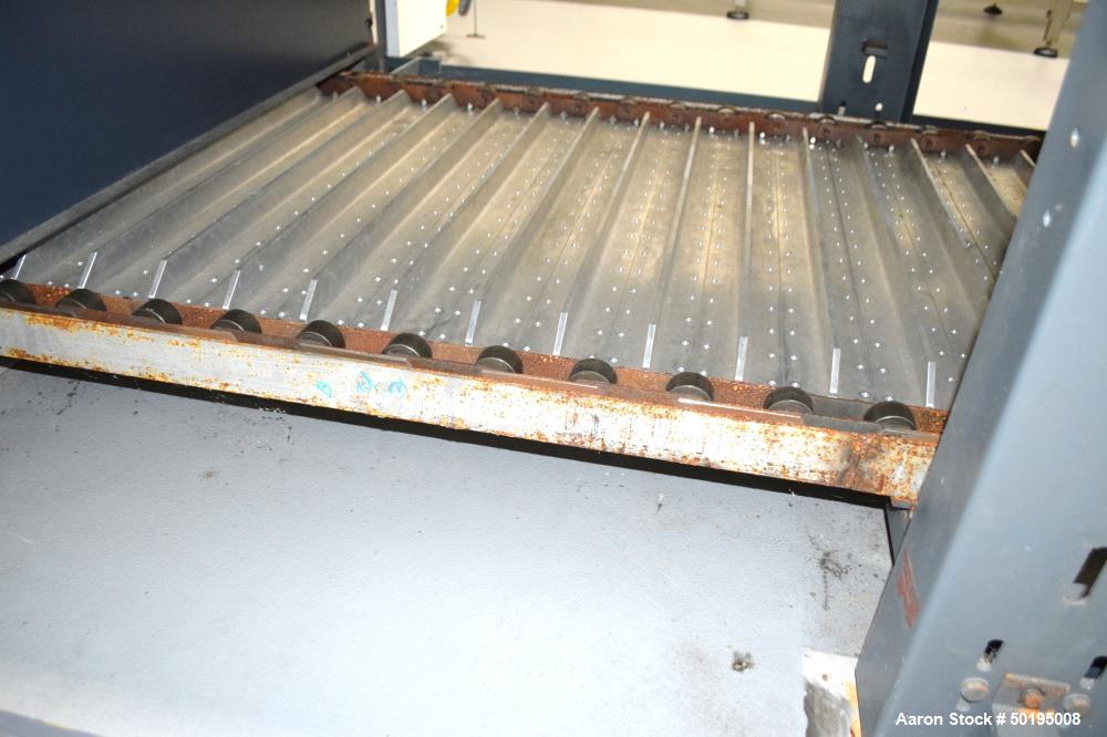 Used Dong Yang Food Machinery LPG Direct Cyclotherm Hybrid Oven. (3) Zones total, (1) direct heating section approximate 10.6m long, (2) indirect heating zones approximate 26m total. Baking length 37...