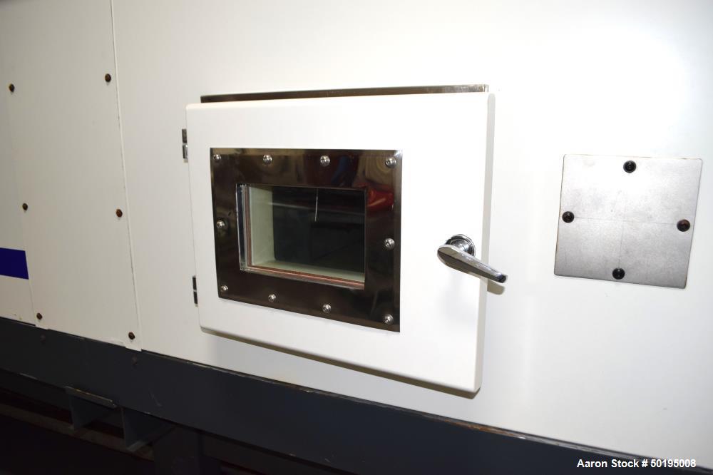 Used Dong Yang Food Machinery LPG Direct Cyclotherm Hybrid Oven. (3) Zones total, (1) direct heating section approximate 10.6m long, (2) indirect heating zones approximate 26m total. Baking length 37...