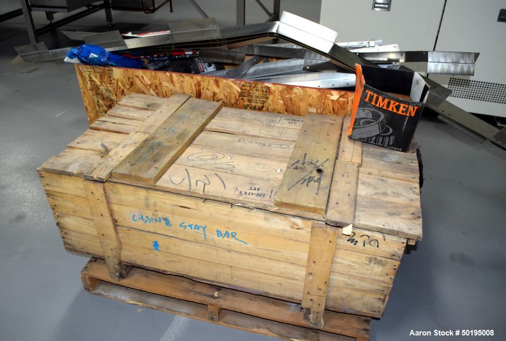 Used Dong Yang Food Machinery LPG Direct Cyclotherm Hybrid Oven. (3) Zones total, (1) direct heating section approximate 10.6m long, (2) indirect heating zones approximate 26m total. Baking length 37...