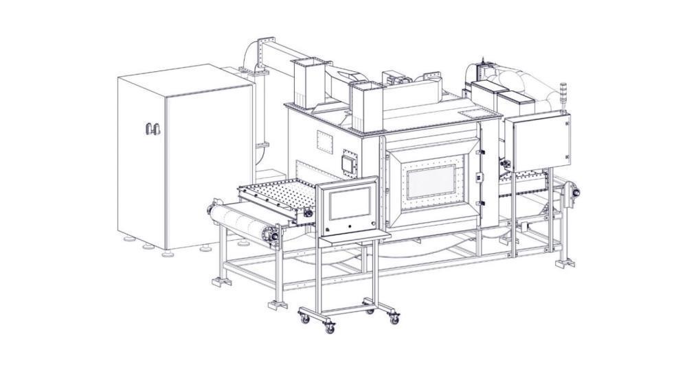 Unused NuWave Research Microwave Belt Dryer, Model 915, Ideal for food drying, agricultural drying