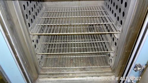 Used Blue M Dual Mechanical Convection Oven, Model DC-206C. (2) 304 Stainless steel chambers 20” wide x 20” high x 18” deep, 4.2 cubic feet interior volume each oven. Temperature range 343 degrees C....