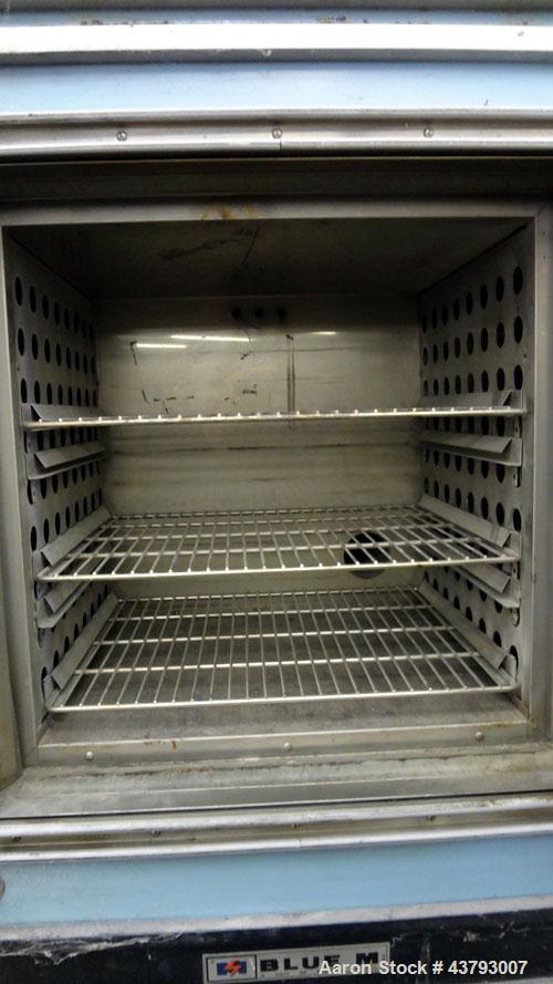 Used- Blue M Dual Mechanical Convection Oven, Model DC-206C. (2) 304 Stainless steel chambers 20” wide x 20” high x 18” deep...