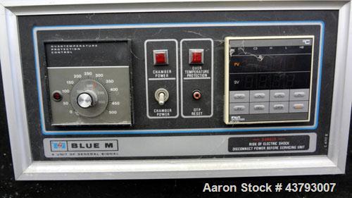 Used Blue M Dual Mechanical Convection Oven, Model DC-206C. (2) 304 Stainless steel chambers 20” wide x 20” high x 18” deep, 4.2 cubic feet interior volume each oven. Temperature range 343 degrees C....