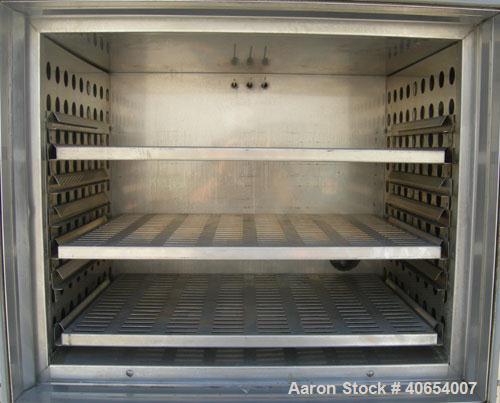 Used Blue M Mechanical Convection Oven, model DC-256C. 304 stainless steel chamber 25" wide x 20" high x 20" deep, 5.8 cubic feet interior volume. Temperature range 343 deg C/ 650 deg F. Hinged front...
