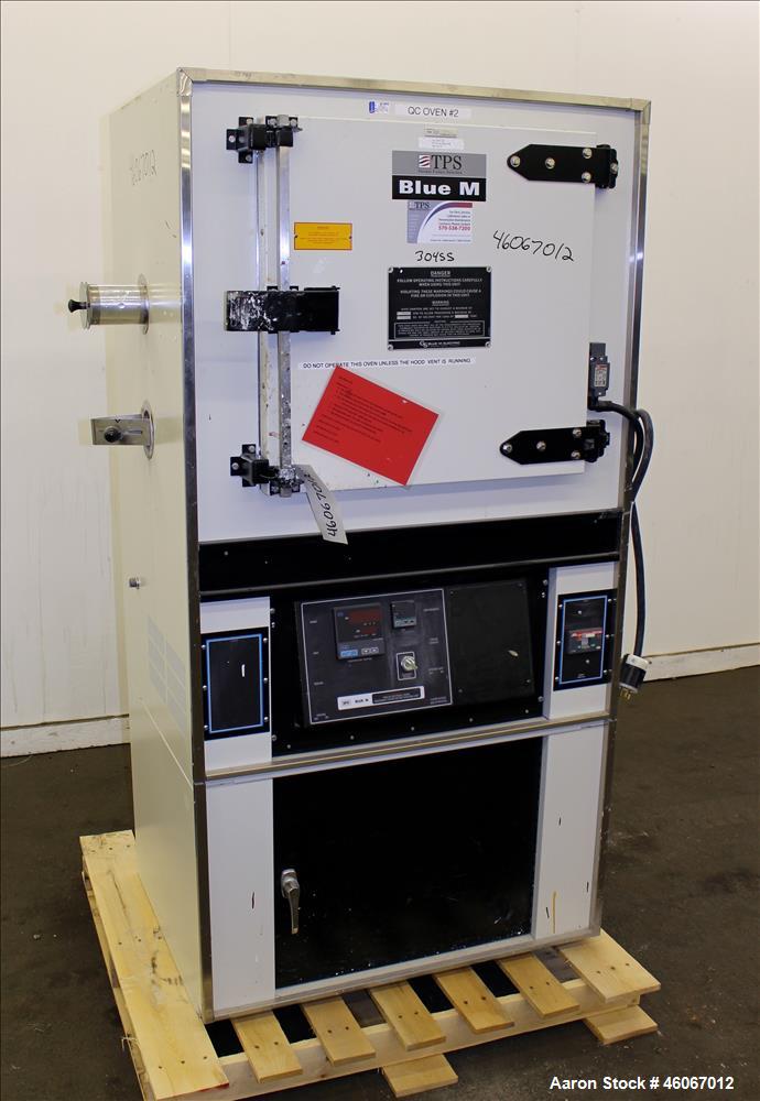 Used Thermal Product Solutions Blue M Electric Oven, Model DCW-206-G-ST350. 4.2 Cubic feet 304 stainless steel chamber 20" wide x 18" deep x 20" high with (2) shelves. Approximate temperature range 5...