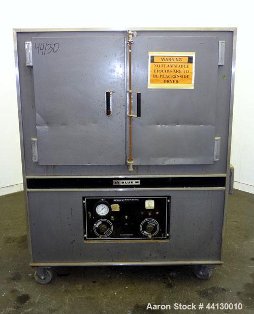Used Blue M Mechanical Oven, Model POM-136F-1. 304 Stainless steel chamber 38” wide x 25” high x 20” deep. Temperature range 343 degrees C. / 650 degrees F. (2) Hinged front door. 3/60/240 volt. Incl...