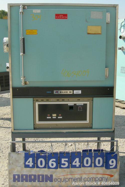 Used Blue M Mechanical Convection Oven, model POM7-256C-HP. 304 stainless steel chamber 25" wide x 20" high x 20" deep, 5.8 cubic feet interior volume. Temperature range 343 deg C/ 650 deg F. Hinged ...