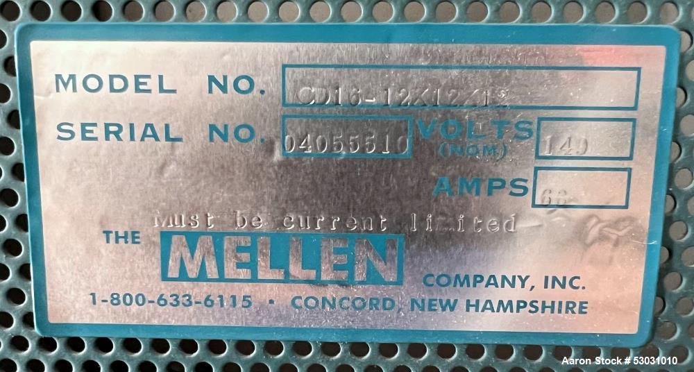 Used- Mellen Microtherm CD Crucible Furnace, Model CD16-12X12X12. Chamber approximately 12" x 12" x 12". Electrically heated...
