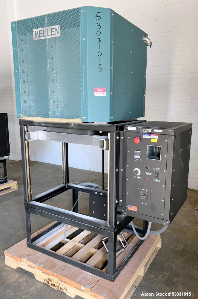 Used- Mellen Microtherm Furnace, Model CS15.5-12X12X12. Chamber approximately 12" x 12" x 12". Electrically heated. Motorize...