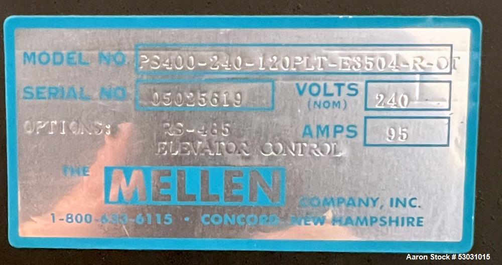 Used- Mellen Microtherm Furnace, Model CS15.5-12X12X12. Chamber approximately 12" x 12" x 12". Electrically heated. Motorize...