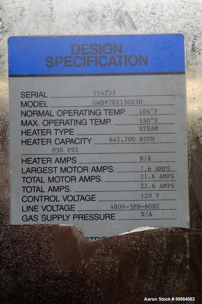 Used- Despatch Industries Tray Drying Oven, Model GWB*78x150x50.