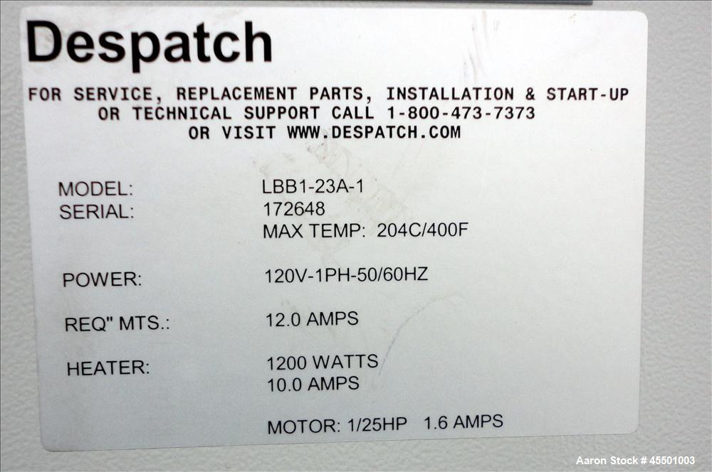 Used Stainless Steel Despatch Oven, Model LBB1-23A-1 