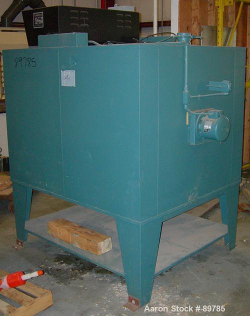 USED: Grieve electric oven, model AG-500. 12 kw, max temp 500 deg F. 460V, 17 amps, 3/60, 1/2 hp motor. Chamber is carbon steel and has provision for 5 shelves, 4 included. Shelves are 35" wide x 48"...
