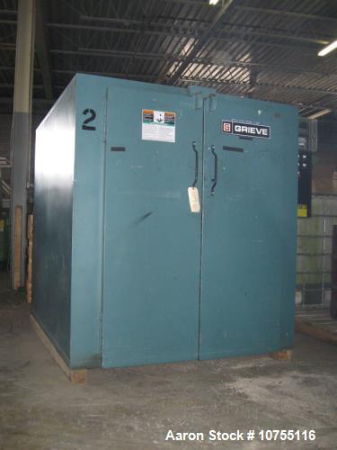 Used Grieve, Model TBH-500, Floor Level Truck Oven. 80 cubic feet capacity, 12KW heat input, 500 degrees F maximum temperature. 230V/3PH/60HZ operation, 37 maximum amps, 2HP circulation blower, appro...