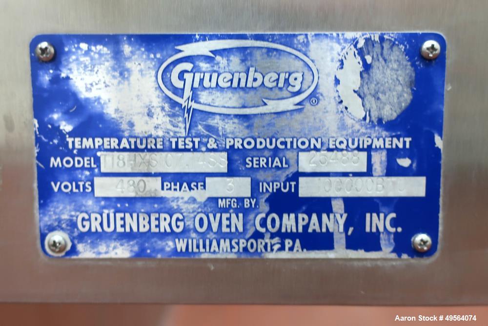 Used- Gruenberg Oven Co. Cart Oven, Model T18HXS107.14SS