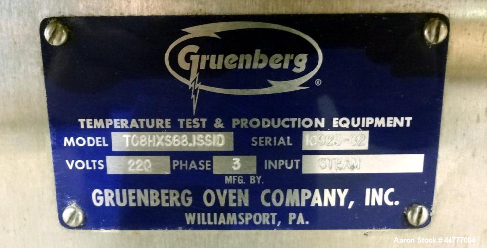 Used Stainless Steel Gruenberg Steam Heated Truck-In Oven, Model T08HXS68.ISSID