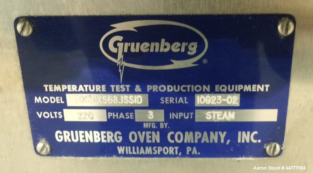 Used Stainless Steel Gruenberg Steam Heated Truck-In Oven, Model T08HXS68.ISSID