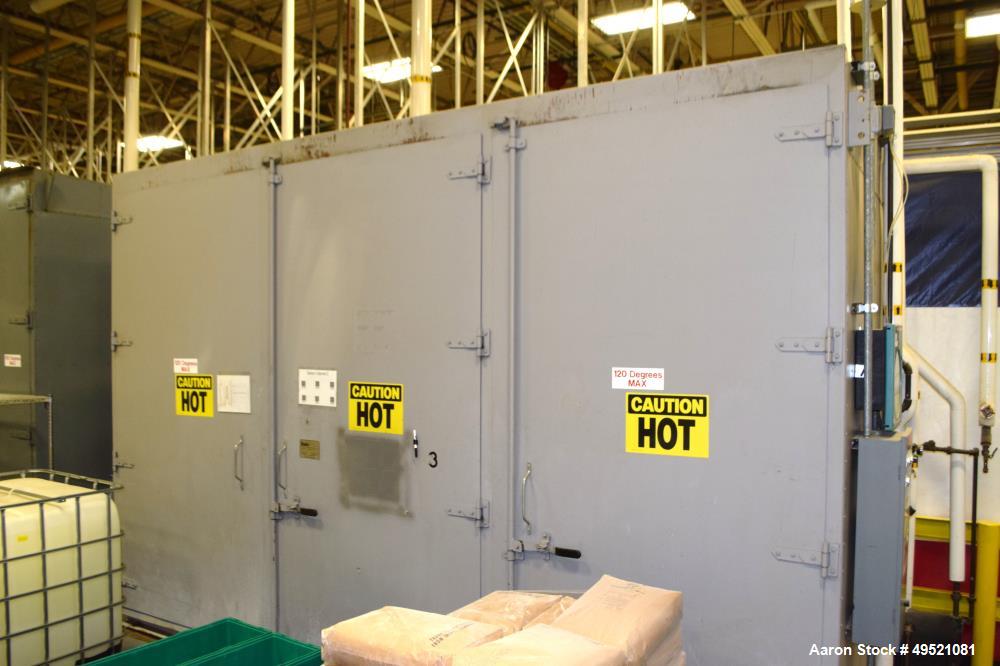Used Heat-Pro Steam Drum Heating Cabinet, Model HPSC-24, Carbon steel. (24) 55 Gallon drum capacity, saturated steam up to 200 psig, 250 square feet heating surface. (3) Hinged front doors. Includes ...