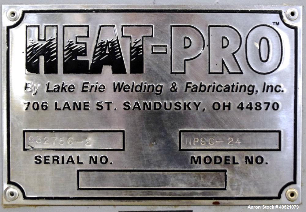 Used Heat-Pro Steam Drum Heating Cabinet, Model HPSC-24, Carbon steel. (24) 55 Gallon drum capacity, saturated steam up to 200 psig, 250 square feet heating surface. (3) Hinged front doors. Includes ...