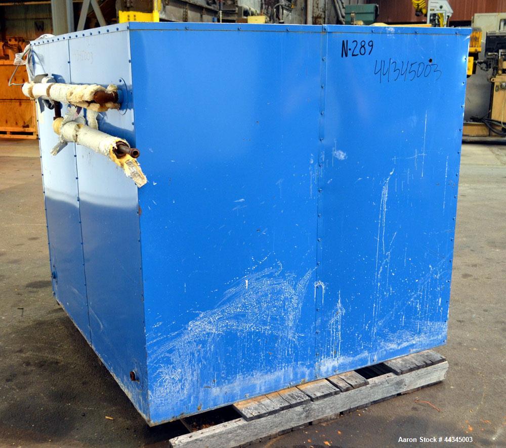 Used Heat-Pro Low Profile Drum Heating Oven, Model HPSCL4-C3, Carbon Steel. Heating medium saturated steam up to 200 psig, 34 square feet heating surface area, capacity (4) 55 gallon drums. Chamber a...