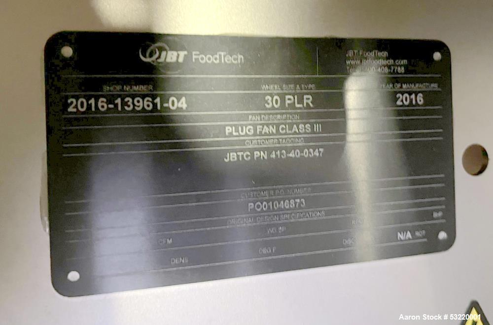 JBT Stein Model JSP-1 Indirect Gas Jet Stream Pasteurization System