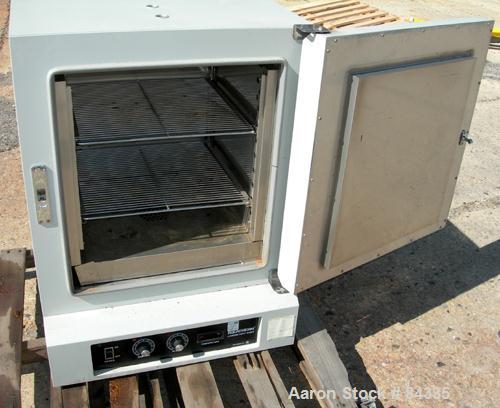 USED: Lab-Line Equatherm convection oven, model 299-749. 304 stainless steel chamber 18" wide x 19" high x 17" deep, 3.5 cubic feet interior volume. Includes 2 shelves. Temperature range 10-270 deg C...