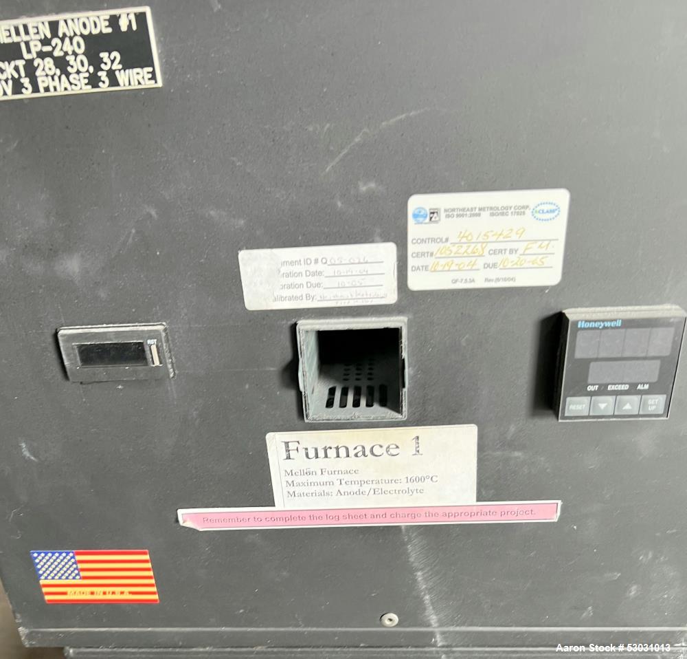 Used- Mellen Microtherm Furnace, Model MT16-16X16X16-1Z. Chamber Approximate 16" x 16" x 16". Electrically heated. Honeywell...