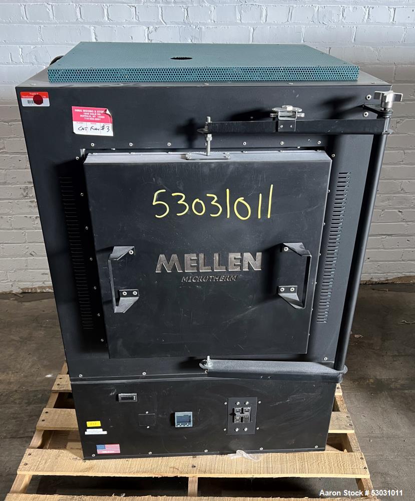 Used- Mellen Microtherm Furnace, Model MTB15.5-12X12X12. Chamber size approximately 12" x 12" x 12". Electrically heated. Te...