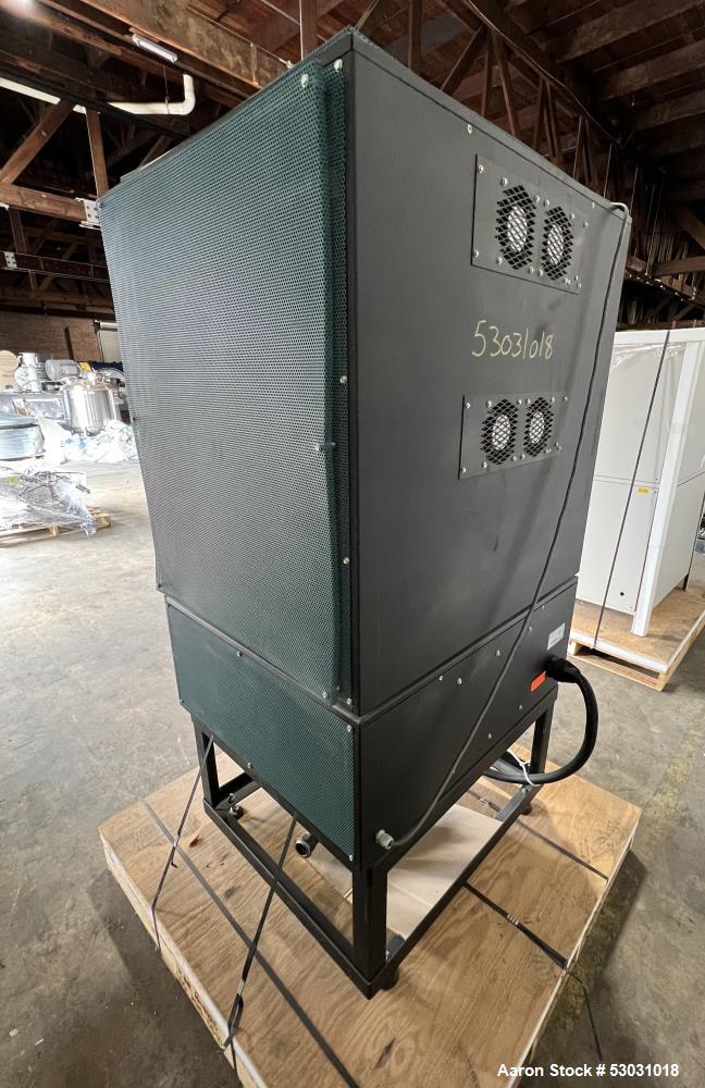 Used Mellen Microtherm Furnace, Model MTB16-16X16X16. Chamber 16" x 16" x 16". Electrically heated. Honeywell temperature controller. Mounted on frame. Serial# 08096280. 3/60/240 Volt, 80 amp.