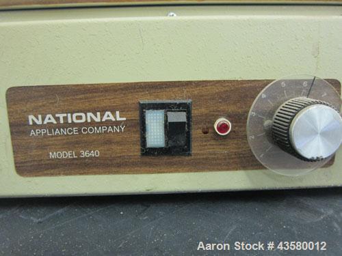 Used Napco Vacuum Oven, Model 3640-7. Chamber measures approximate 12" wide x 12" tall x 19" deep. Glass front door. 1/60/120 volt, 400 watt.