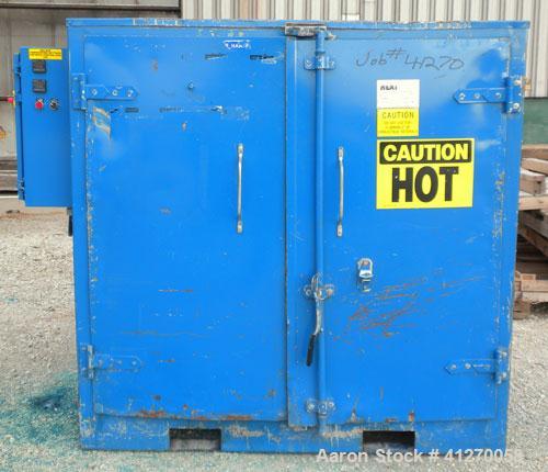 Used Heat-Pro Electric Drum Heating Cabinet, model HPEC-4, carbon steel. 4 drum capacity, temperature range to 350 deg F. Internal dimensions 60" wide x 60" deep x 55" high. Internal clearance dimens...