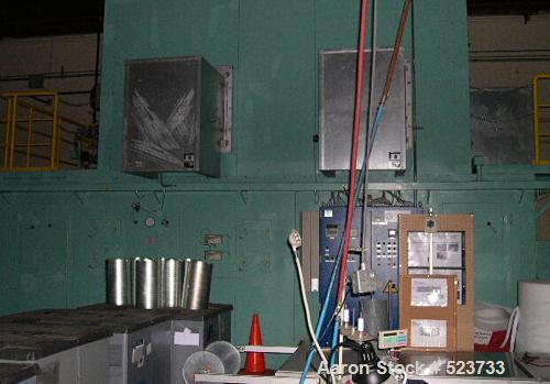 USED: Industrial media curing oven, manufactured in 2002 by OMTSurface Technologies, Germany. Total steam area 66 CBM; exhaustair/gas 60 cbm/min; electrical connection 31 kw; heat connection350 kw; g...