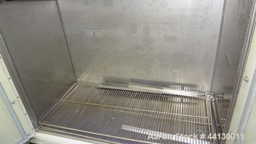 Used Precision Scientific Gravity Convection Incubator, Model 6M, 321 Stainless Steel. Approximate 10 Cubic feet. Temperature range to approximate 70 degrees C. Chamber approximate 36” long x 17-1/2”...
