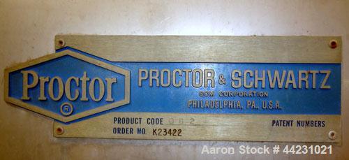 Used Stainless Steel Proctor & Schwartz Gas Heated Lab Tray Dryer, Model 062
