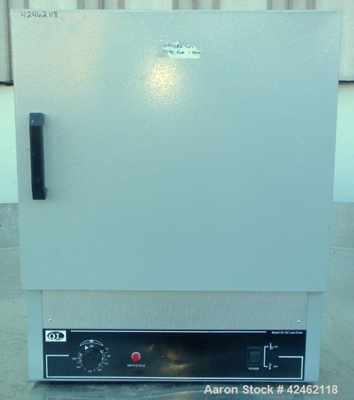 Used Quincy GC Series Lab Oven, Model 30GC, Carbon Steel. Temerature range 450 deg.f. (232 c). 1/60/115 volt, 1200 watts. Chamber 2 cubic feet, 18’’ wide x 15.63’’ tall x 12’’ deep. Hinged front door.
