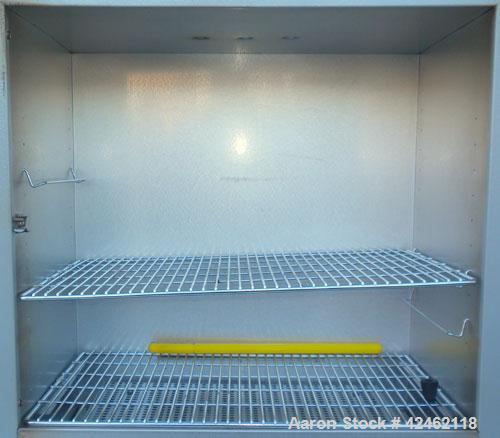 Used Quincy GC Series Lab Oven, Model 30GC, Carbon Steel. Temerature range 450 deg.f. (232 c). 1/60/115 volt, 1200 watts. Chamber 2 cubic feet, 18’’ wide x 15.63’’ tall x 12’’ deep. Hinged front door.