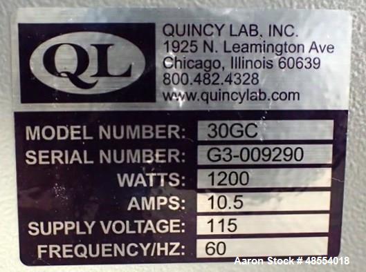 Used Quincy Lab Convection Oven, Model 30GC, 2 Cubic Feet Capacity