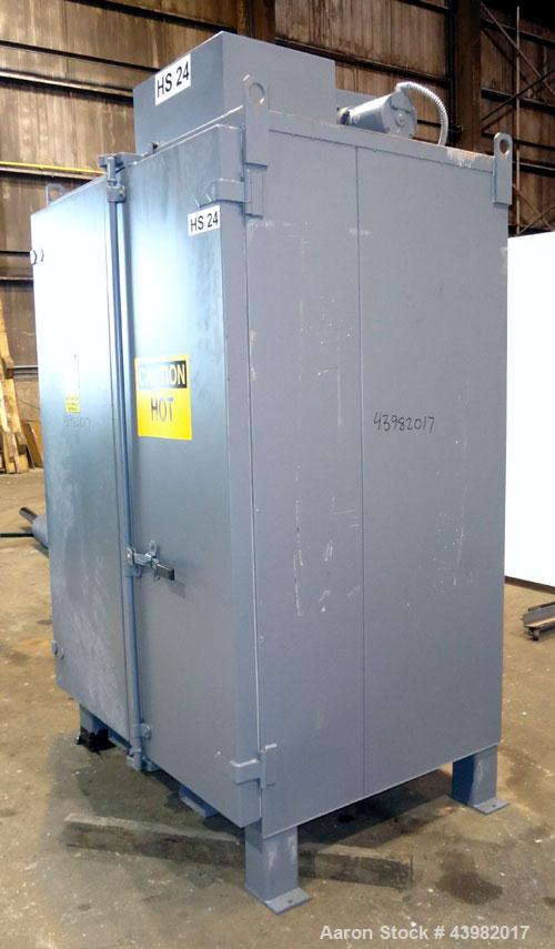 Used Benko Products Drum Hot Box, Model C6ECB-1S. 304 Stainless steel interior. Chamber dimensions with the doors closed is 33” Front to Back x 52” Left to Right x 75 ½” High.(2) Front hinged doors, ...